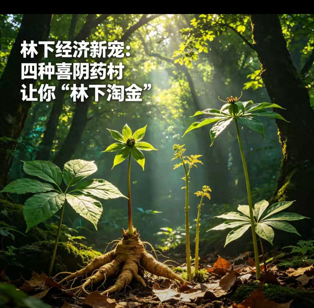 林下生金：四种耐阴药材刨出“金疙瘩”